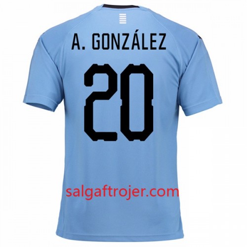 Uruguay Fodboldtrøjer A.Gonzalez 20 Hjemmebanesæt VM 2018 Uruguay Fodboldtrøjer A.Gonzalez 20 Hjemmebanesæt VM 2018